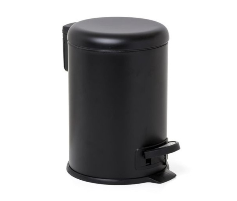 Pedal bucket 3L Nordic stainless steel/black