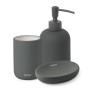 Container for liquid soap Soft ceramic, anthracite grey