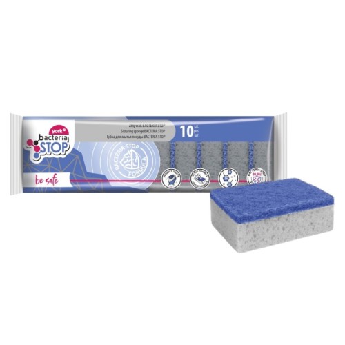 Sūklis trauku mazgāšanai BACTERIA STOP 10 gab.
