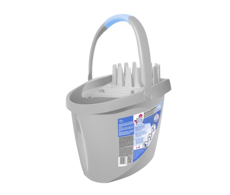Bucket with push button 12 l BACTERIA STOP