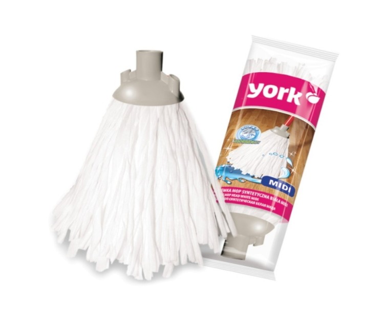 Sintētiskā mop galva MIDI balta