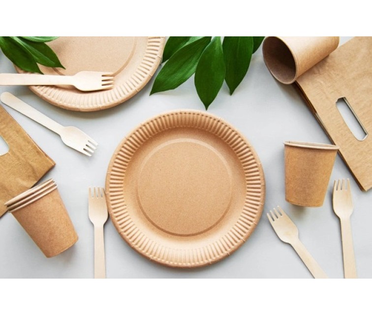 Kraft paper plates Go Green Ø22cm 20 pcs/0,20kg