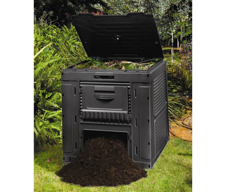 Komposta kaste E-Composter With Base 470L melna