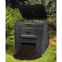 Komposta kaste E-Composter With Base 470L melna Komposta kaste E-Composter With Base 470L melna