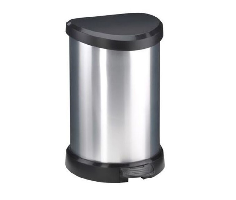 Pedal bucket Deco Bin 15L silver