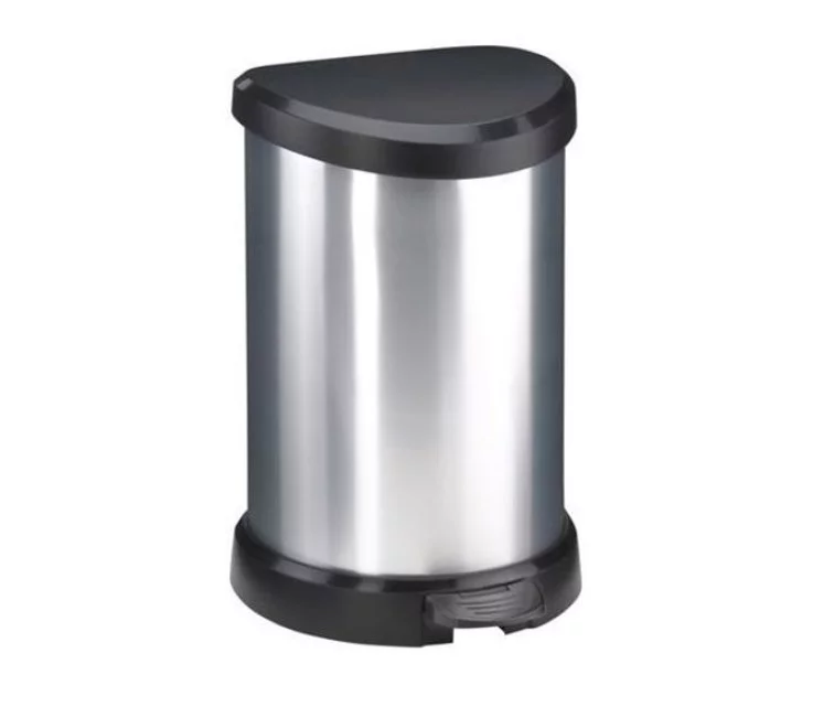 Prügikast Curver Deco Pedal, 20L, hõbedane Prügikast Curver Deco Pedal, 20L, hõbedane