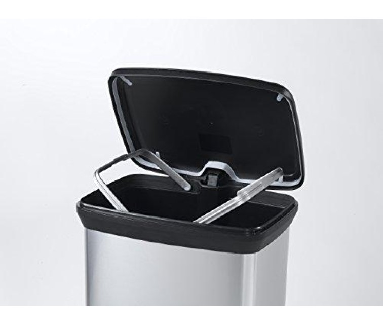 Pedal bucket Deco Bin 50L silver