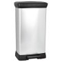 Pedal bucket Deco Bin 50L silver