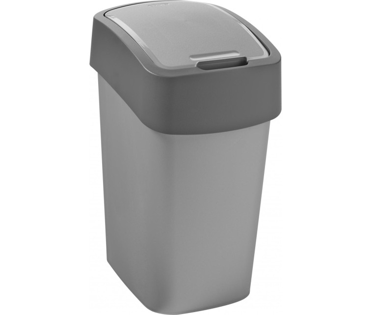 Waste bucket Flip Bin 9L silver/grey