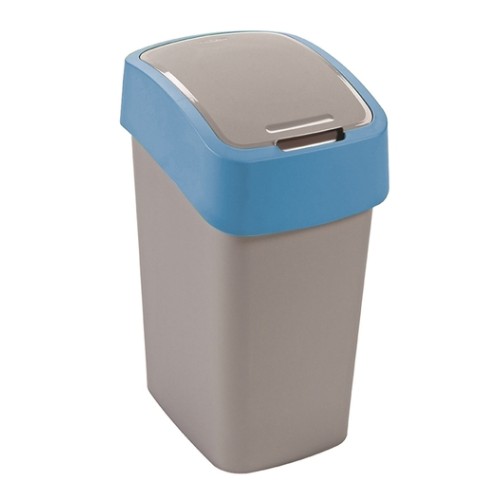 Atkritumu spainis Flip Bin 9L sudraba/zils Atkritumu spainis Flip Bin 9L sudraba/zils