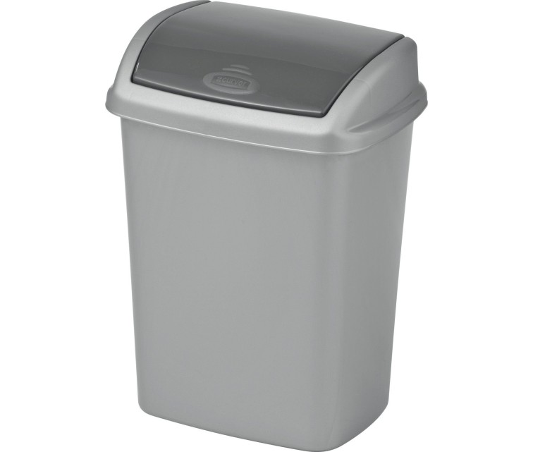 Waste bucket Dominik 10L 20x25x36cm silver