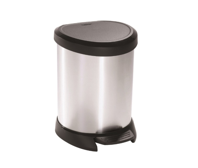 Pedal bucket Deco Bin 5L (silver)