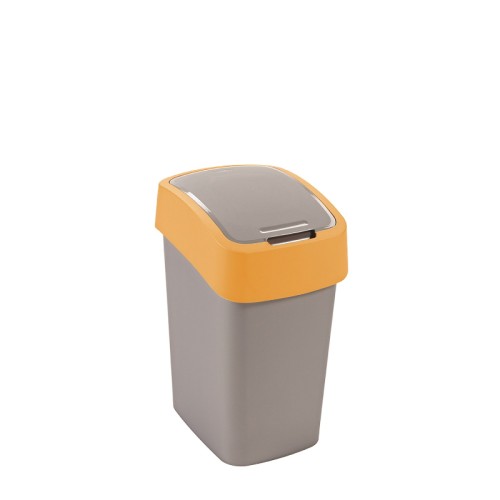 Atkritumu spainis Flip Bin 25L sudraba/dzeltens Atkritumu spainis Flip Bin 25L sudraba/dzeltens