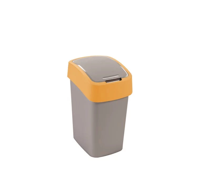 Atkritumu spainis Flip Bin 25L sudraba/dzeltens Atkritumu spainis Flip Bin 25L sudraba/dzeltens