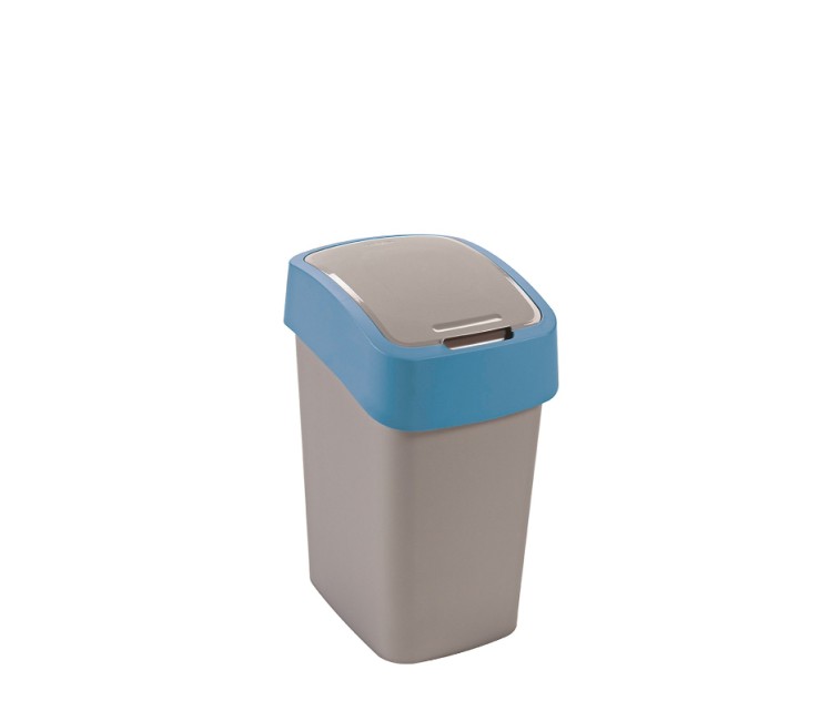 Waste bucket Flip Bin 25L silver/blue