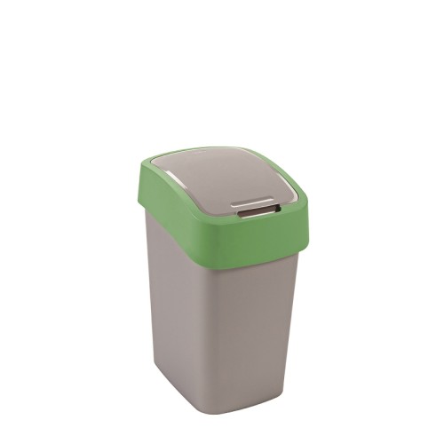 Atkritumu spainis Flip Bin 25L sudraba/zaļš Atkritumu spainis Flip Bin 25L sudraba/zaļš