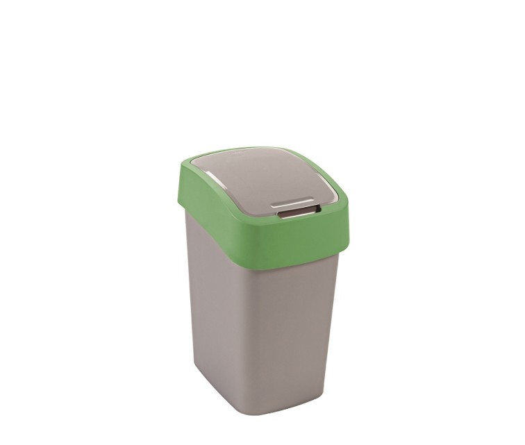 Waste bucket Flip Bin 25L silver/green