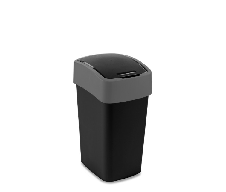 Waste bucket Flip Bin 25L black/silver