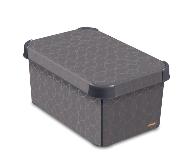 Box with lid Deco Stockholm S 29,5x19,5x13,5cm Art Deco