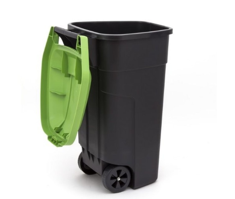 Wheeled bin 110L black/green