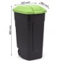 Wheeled bin 110L black/green