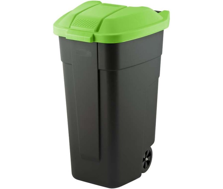 Wheeled bin 110L black/green