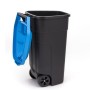 Контейнер для мусора на колесах 110L черный / синий