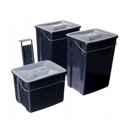 Atkritumu tvertņu komplekts Biobox 2x10L+6L pelēks Atkritumu tvertņu komplekts Biobox 2x10L+6L pelēks