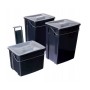 Atkritumu tvertņu komplekts Biobox 2x10L+6L pelēks