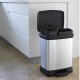 Pedāļspainis atkritumu šķirošanai metalizēts Duo Deco Bin 10+18L sudraba Pedāļspainis atkritumu šķirošanai metalizēts Duo Deco Bin 10+18L sudraba