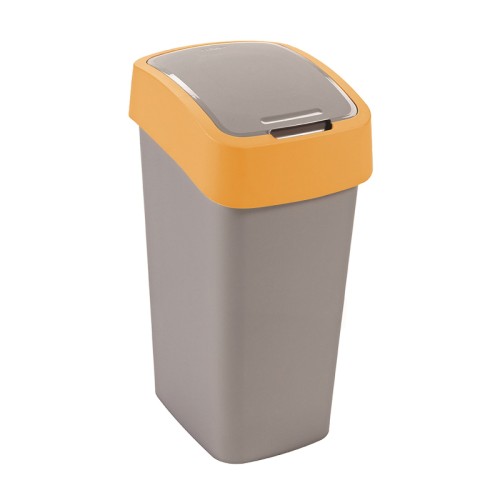 Atkritumu spainis Flip Bin 45L sudraba/dzeltens Atkritumu spainis Flip Bin 45L sudraba/dzeltens