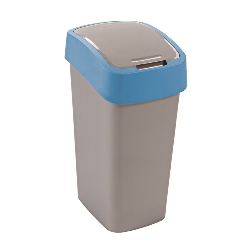 Atkritumu spainis Flip Bin 45L sudraba/zils Atkritumu spainis Flip Bin 45L sudraba/zils