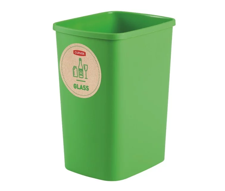 Atkritumu spainu bez vāka komplekts Deco Flip Bin 3x10L zils/zaļš/dzeltens