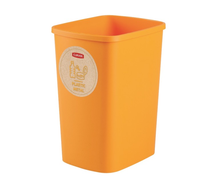 Atkritumu spainu bez vāka komplekts Deco Flip Bin 3x10L zils/zaļš/dzeltens