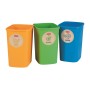 Комплект мусорников, без крышки Deco Flip Bin 3x10L синий / зеленый / желтый