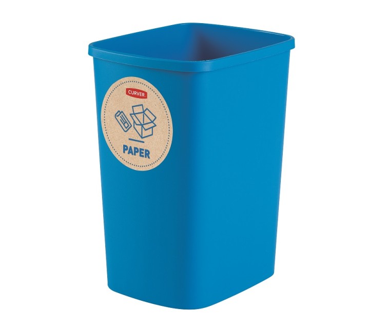 Set of waste buckets without lid Deco Flip Bin 3x10L blue/green/yellow