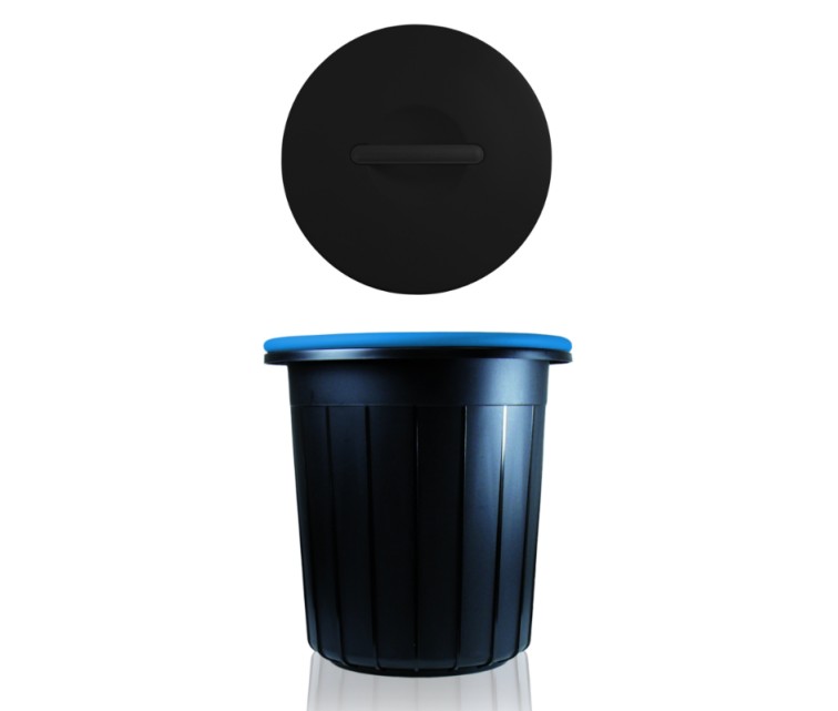 Контейнер для мусора Ecosolution 16L 33x33x33.5см тёмно-серый/синий
