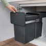 Atkritumu šķirošanas sistēma iebūvējamā EcoLine Design L / 2x14L / melna
