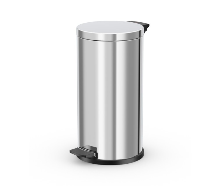 Solid L waste bin with galvanised inner tank / 18L / Stainless steel