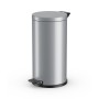 Solid L waste bin with galvanised inner tank / 18L / silver