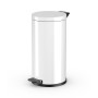 Solid L waste bin with galvanised inner tank / 18L / white