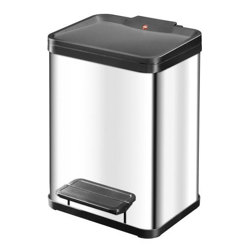 Atkritumu šķirošanas tvertne ar pedāli Öko duo Plus M / 2x9L / nerūsējošā tērauda Atkritumu šķirošanas tvertne ar pedāli Öko duo Plus M / 2x9L / nerūsējošā tērauda