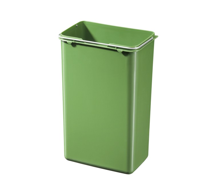 Waste sorting bin with pedal Öko duo Plus M / 2x9L / Stainless steel