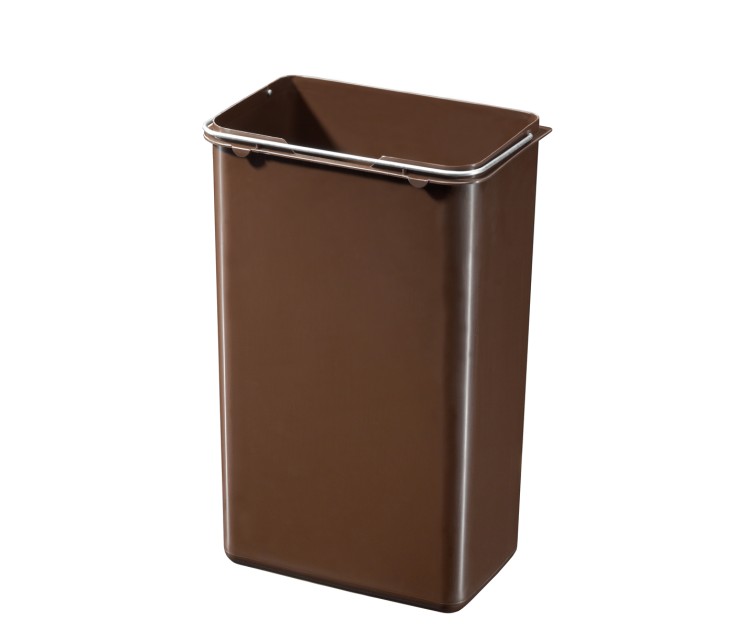 Waste sorting bin with pedal Öko duo Plus M / 2x9L / Stainless steel