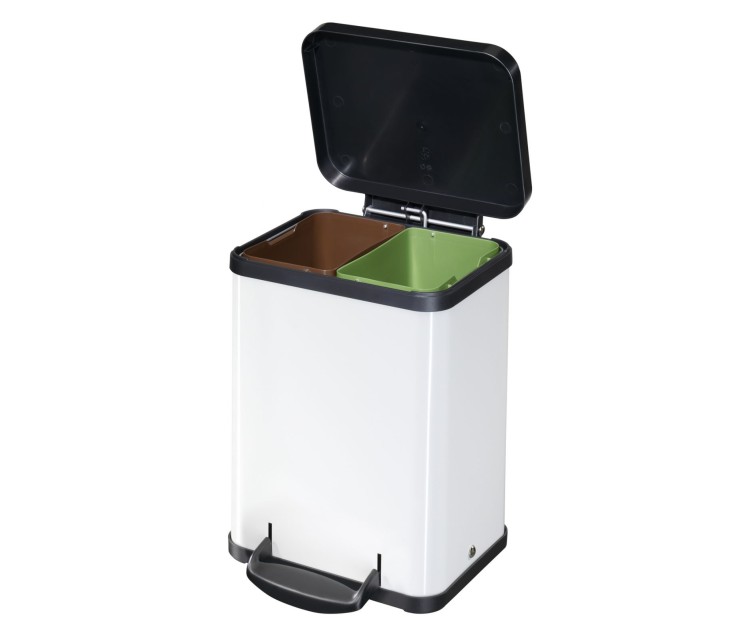 Контейнер для сортировки отходов с педалью Öko duo Plus M / 2x9 л / белый