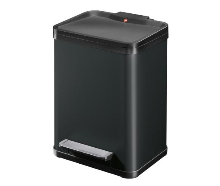 Atkritumu šķirošanas tvertne ar pedāli Öko duo Plus M / 2x9L / melna