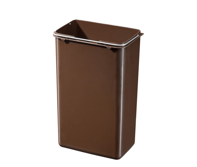 Waste sorting bin with pedal Öko duo Plus L / 17+9L / Stainless steel