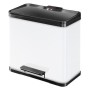 Waste sorting bin with pedal Öko duo Plus L / 17+9L / white