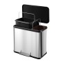 Waste sorting bin with pedal Öko duo Plus L / 17+9L / black