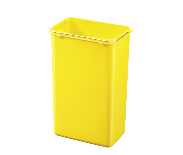 Waste sorting bin with pedal Öko trio Plus L / 3x9L / silver